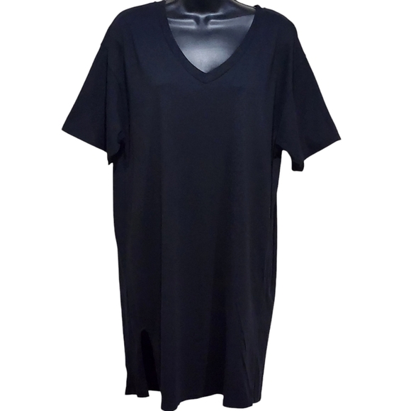 Fashion Nova Dresses & Skirts - Fashion Nova Women's Black V Neck Casual Oversized T-Shirt Dress Size Large